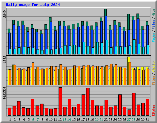 Daily usage for July 2024