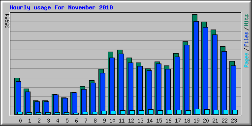 Hourly usage for November 2010