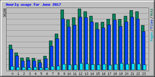 Hourly usage for June 2017