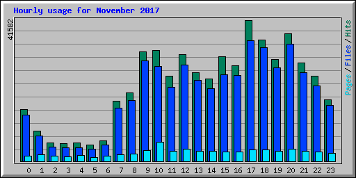 Hourly usage for November 2017