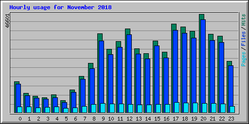 Hourly usage for November 2018