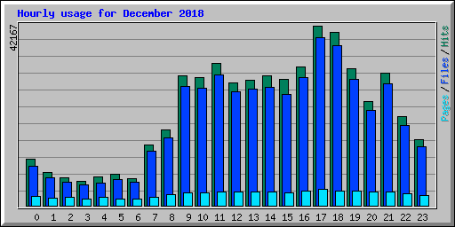 Hourly usage for December 2018