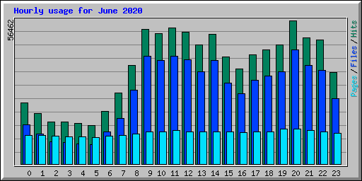 Hourly usage for June 2020