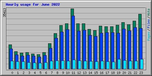 Hourly usage for June 2022