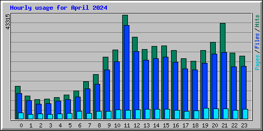 Hourly usage for April 2024